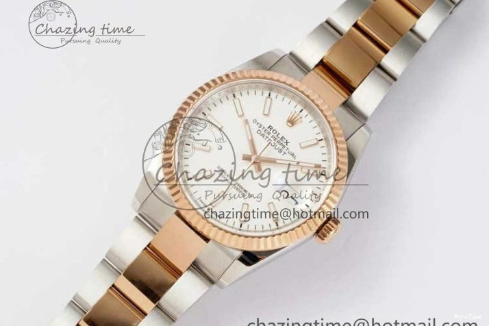MiroTime 0508 Seasonal DateJust 36mm SS RG DIWF 1:1 Best Edition 904L Steel White Stick Dial on Jubilee Oyster SA 2306